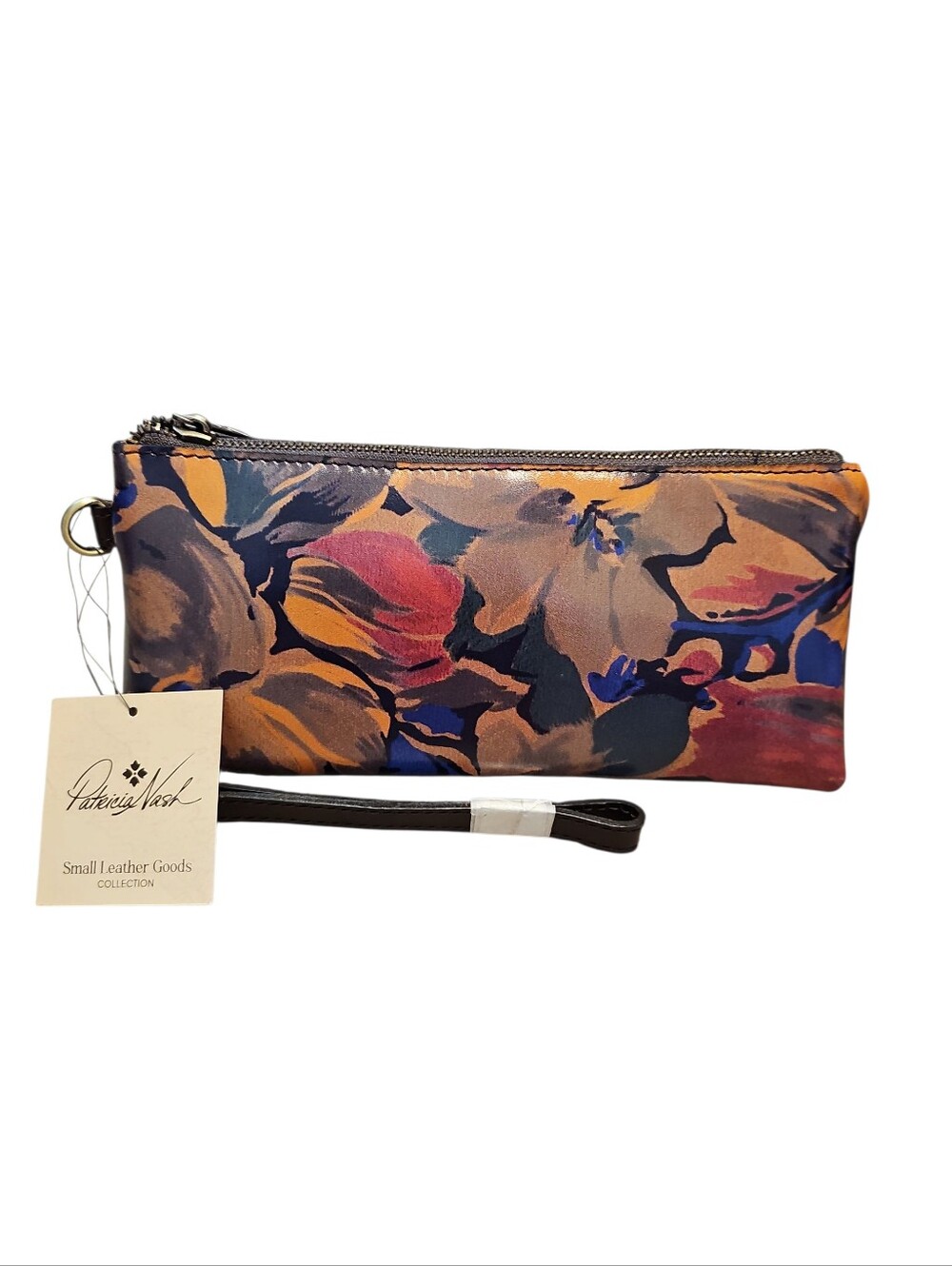 Patricia Nash Fall Flora Leather Wristlet Wallet Clutch NWT